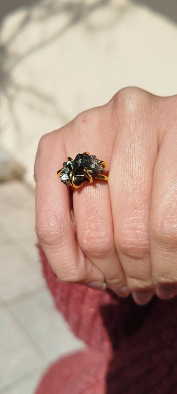 Magnifique 🎀 bague Unique en Pyrite Naturelle - photo numéro 10