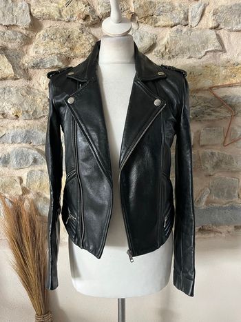 Veste perfecto en cuir d’agneau Maje S 