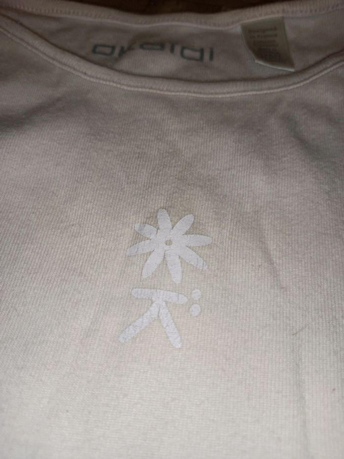 T-shirt Okaïdi manches longues fille taille 12 ans en bon état - photo numéro 3