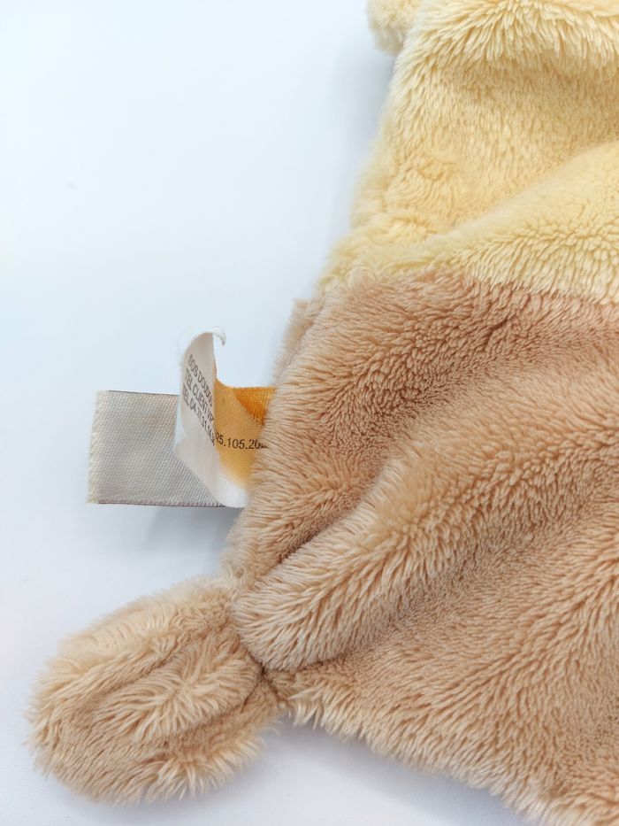 Doudou plat ours déguisé en lapin jaune beige GRAIN DE BLE Z Zannier - photo numéro 4