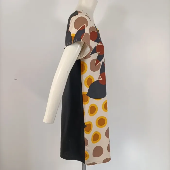 Robe Rinascimento - Robe Rétro Orange, Jaune - taille M - A114 - photo numéro 6
