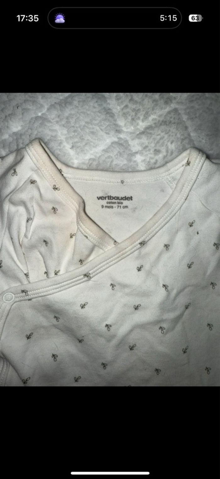 Lot 5 body manches courtes VERTBAUDET - photo numéro 3