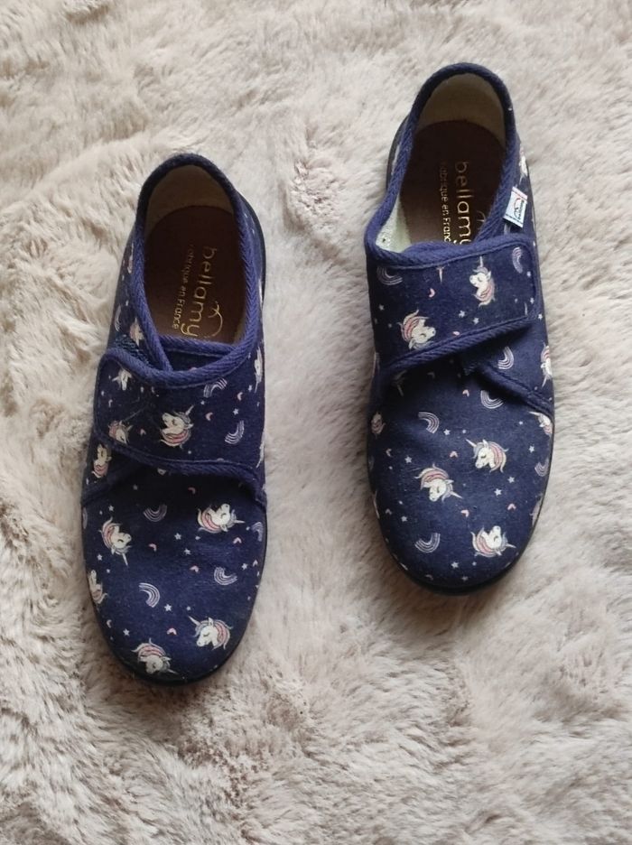 Pantoufles cuir licornes taille 33 - photo numéro 3