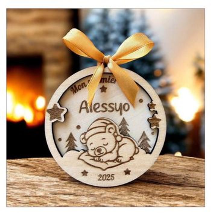 Boule de Noël en bois - photo numéro 10