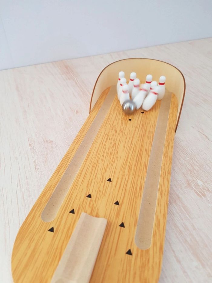 Bowling jeu de quilles miniatures en bois Flying tiger - photo numéro 4