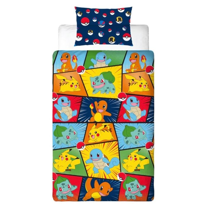 Housse de couette + Taie Pikachu - Pokémon - NEUF