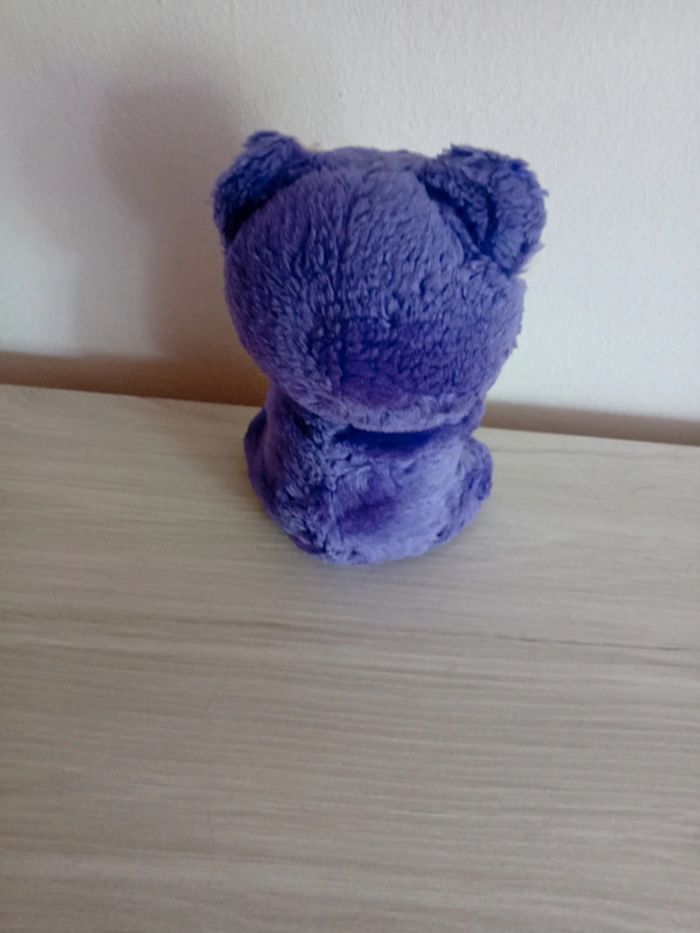 Jolie peluche ourson violet - photo numéro 3