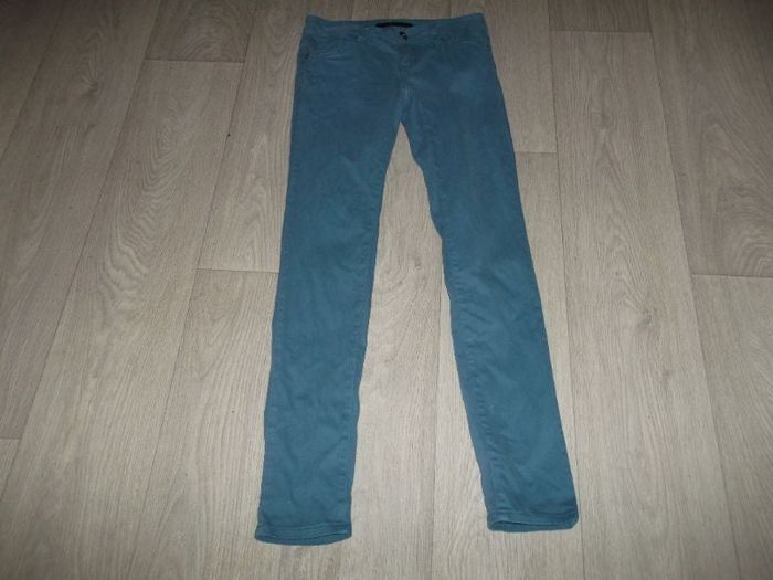 Jean BISOUS D'EVE bleu canard slim taille S TBE