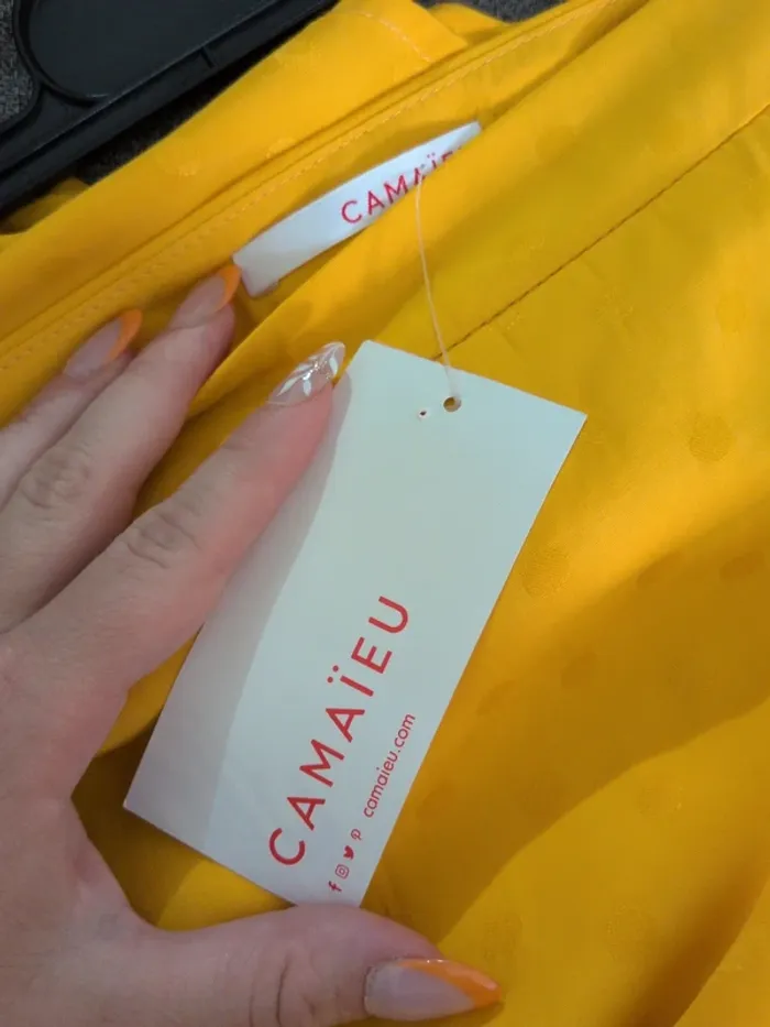 Jupe jaune asymétrique Camaïeu - Taille 36 - Neuve avec étiquette - photo numéro 4