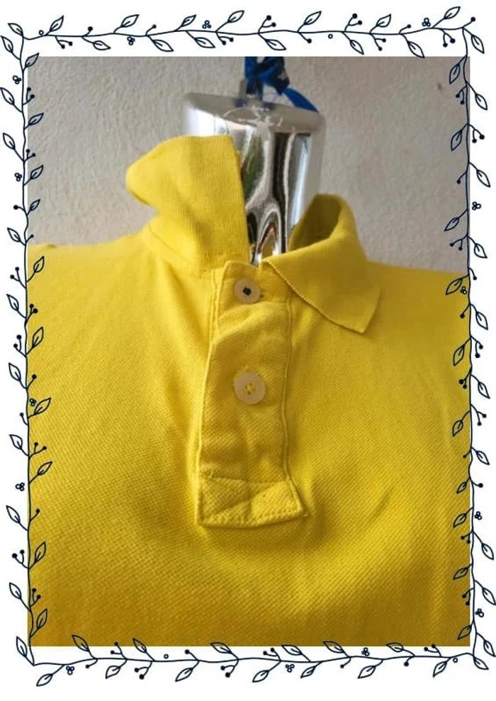 Polo jaune uni - photo numéro 2
