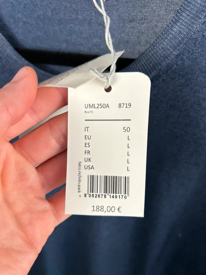 Pull léger en cachemire Homme Falconeri L neuf - photo numéro 6