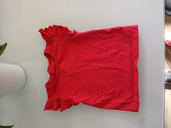 T SHIRT MANCHES COURTES ROUGE KIABI