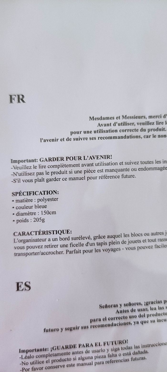 Tapis de jeu sac de rangement - photo numéro 4