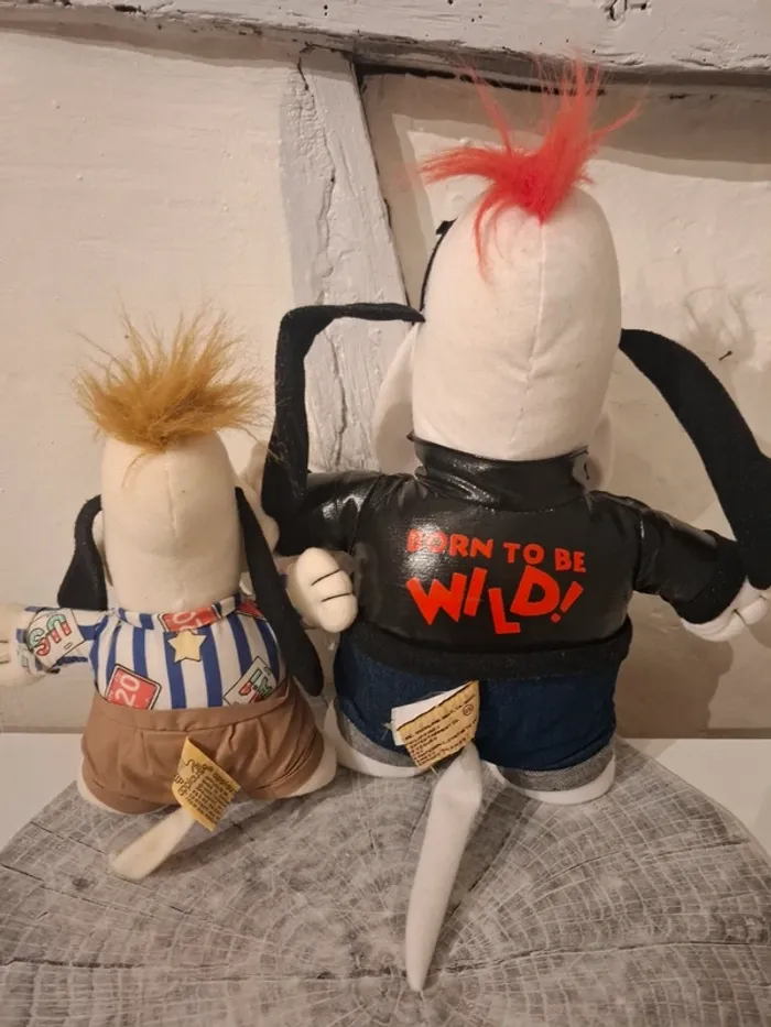 Peluches Droopy Happy et Biker - Applause 1990 et 1994 - photo numéro 2