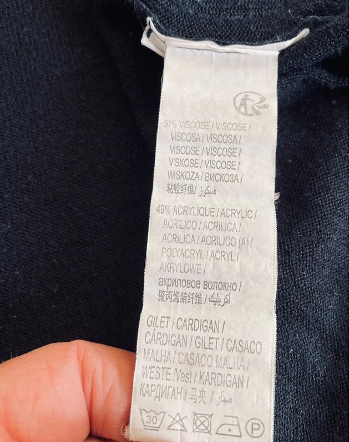 Gilet long femme taille S -36/38- Kiabi bleu marine - photo numéro 3