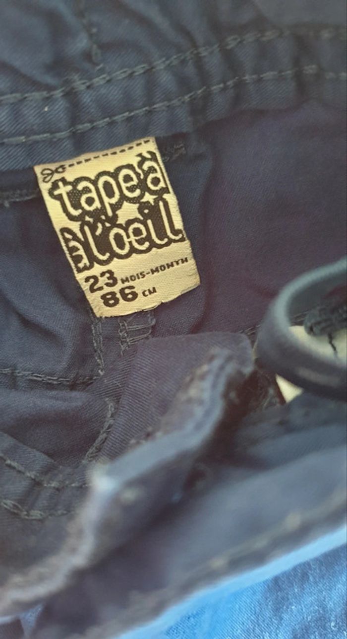 Short bleu bébé garçon, taille 23 mois, Tape-à-l'oeil - photo numéro 2