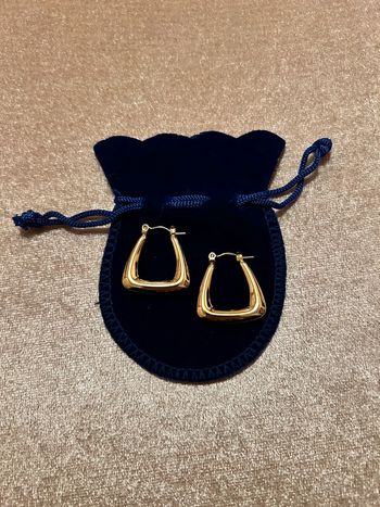 Créoles trapézoïde en acier inoxydable