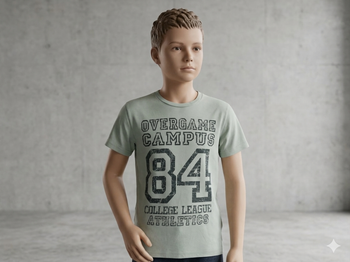 T shirt bleu ciel 14 ans OVERGAME