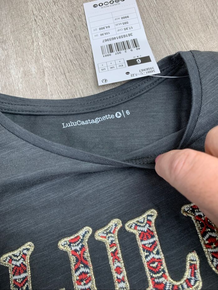 T-shirt ML avec inscription brodée - taille 6 ans - neuf - photo numéro 7