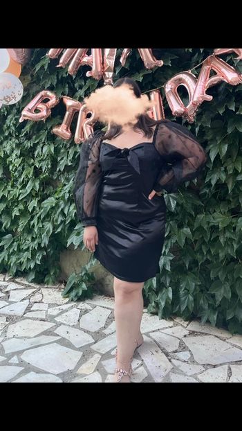 Robe noir satin Shein