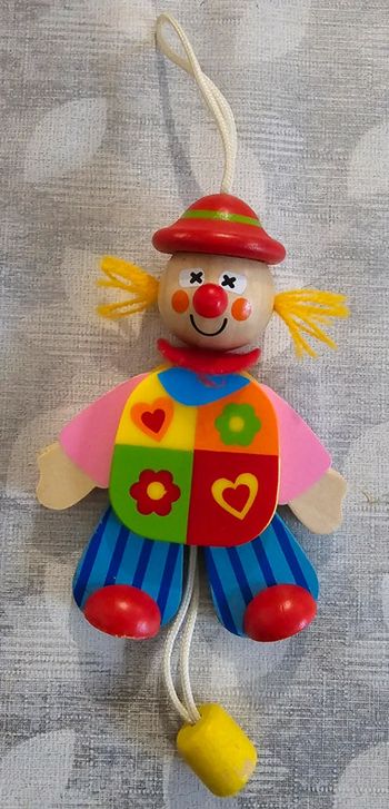 Clown en bois articulé