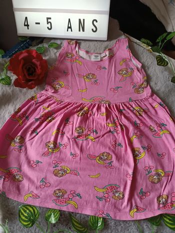 Robe rose Pat patrouille 4/5 ans