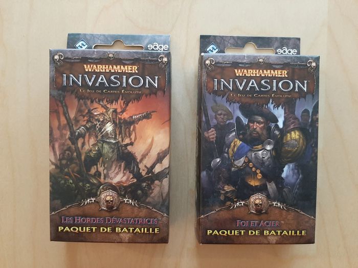 Warhammer Invasion - lot 2 decks neufs en français UBIJCW39 et UBIJCW40