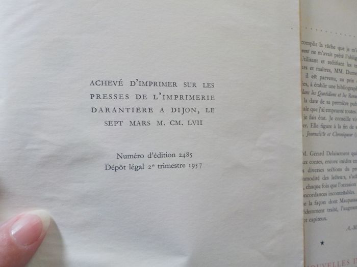 CONTES ET NOUVELLES VOL.II de Guy de MAUPASSANT 1957 Ed.  Albin Michel - photo numéro 4