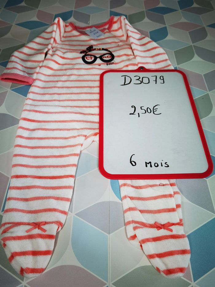 D3079 - pyjama fille 6 mois - photo numéro 3