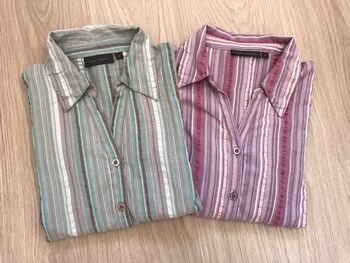 Lot 2 chemises femme été manches 3/4 taille 42
