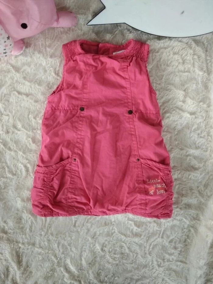 Robe doublée chaude Fille 3 mois cœur poches "Little touch of love" Kitchoun - photo numéro 2