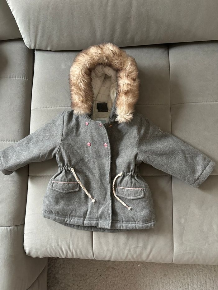 Manteau avec capuche fourrure OBAIBI 12 mois - photo numéro 3