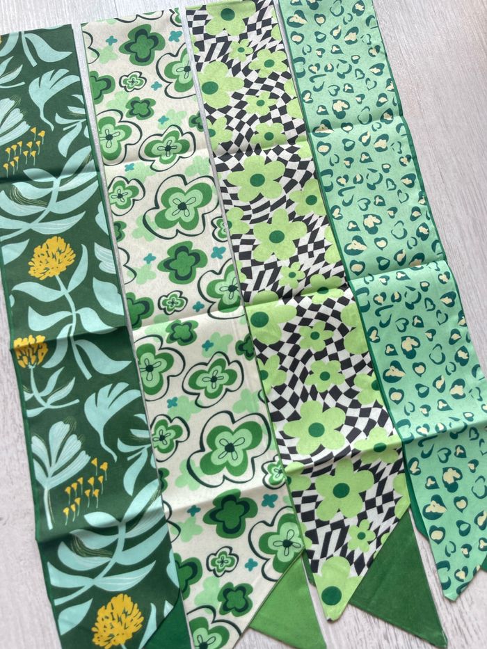 Lot de 4 bandeaux, foulards vintage - photo numéro 4