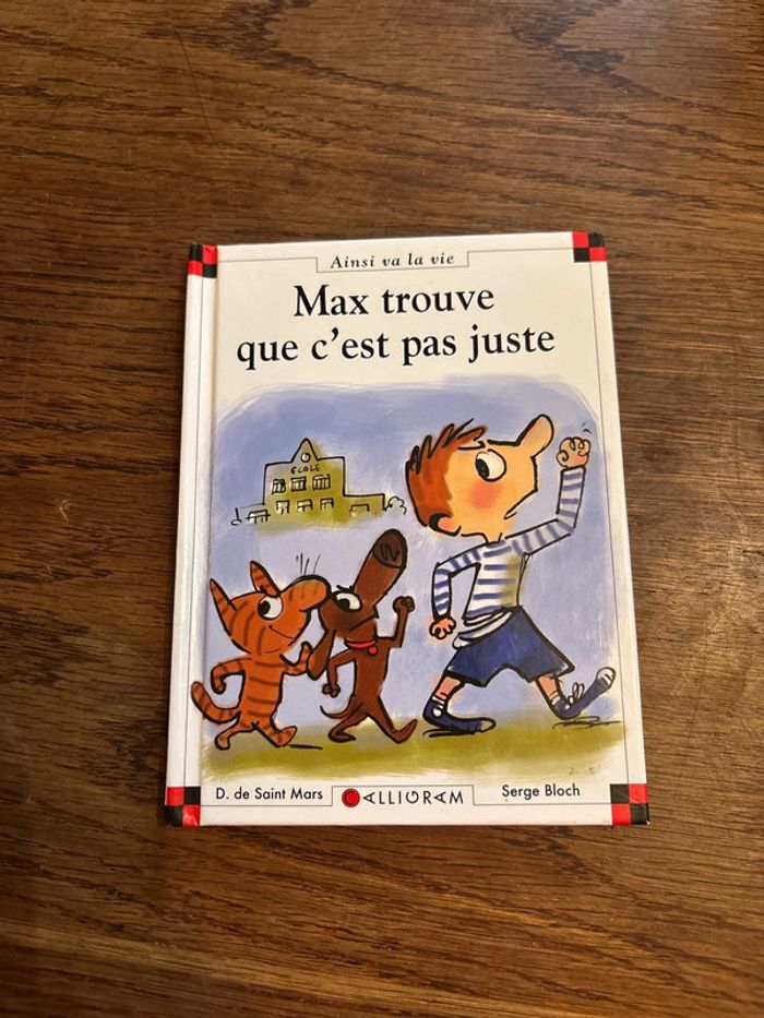 Livre Max trouve que c’est pas juste
