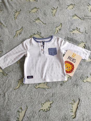 Tee-shirt manches longues creeks 12 mois