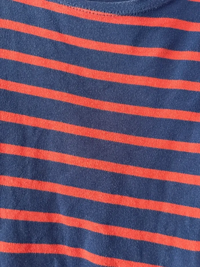 Pull marinière rouge et bleu marine Hublot 3 ans - photo numéro 2