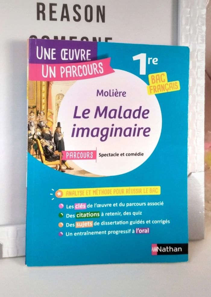 Lot 2 livres pour Le malade imaginaire de Molière, l'œuvre plus la méthodologie - photo numéro 2