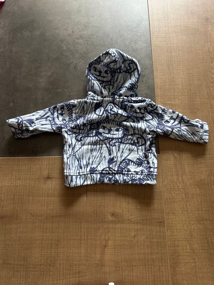 Veste à capuche zippé bebe taille 3 mois - photo numéro 3