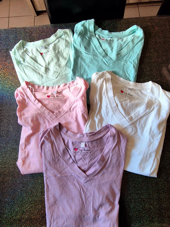 Lot de 5 t-shirts taille 42/44 - photo numéro 2