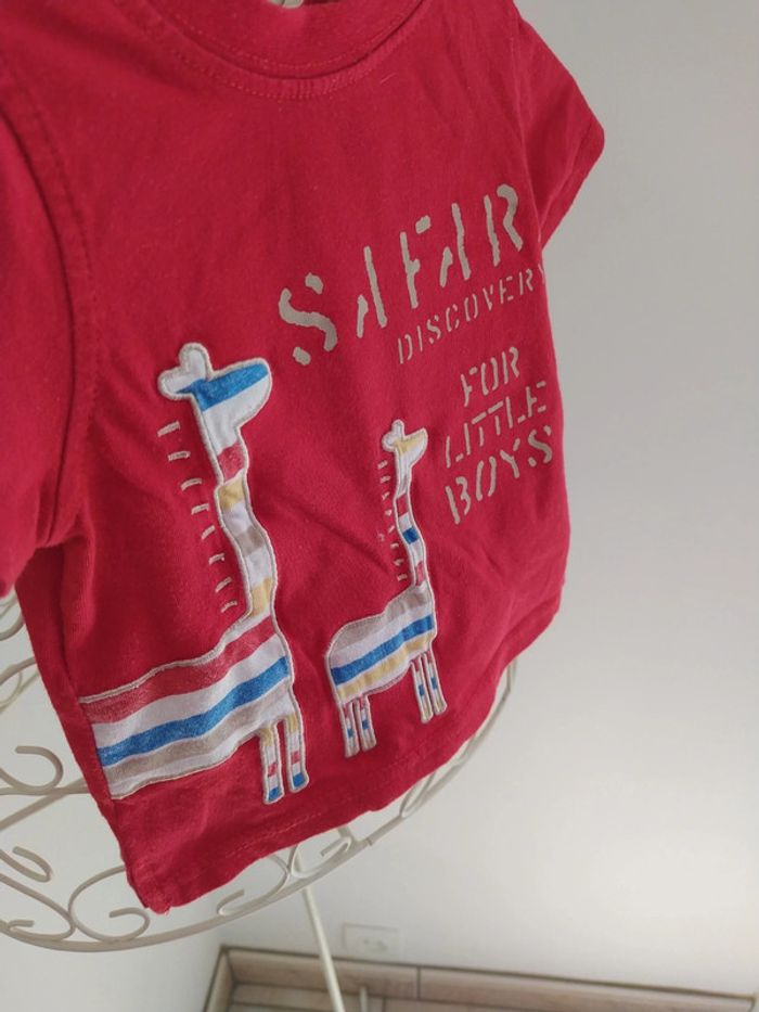 T shirt safari rouge 6 mois - photo numéro 2