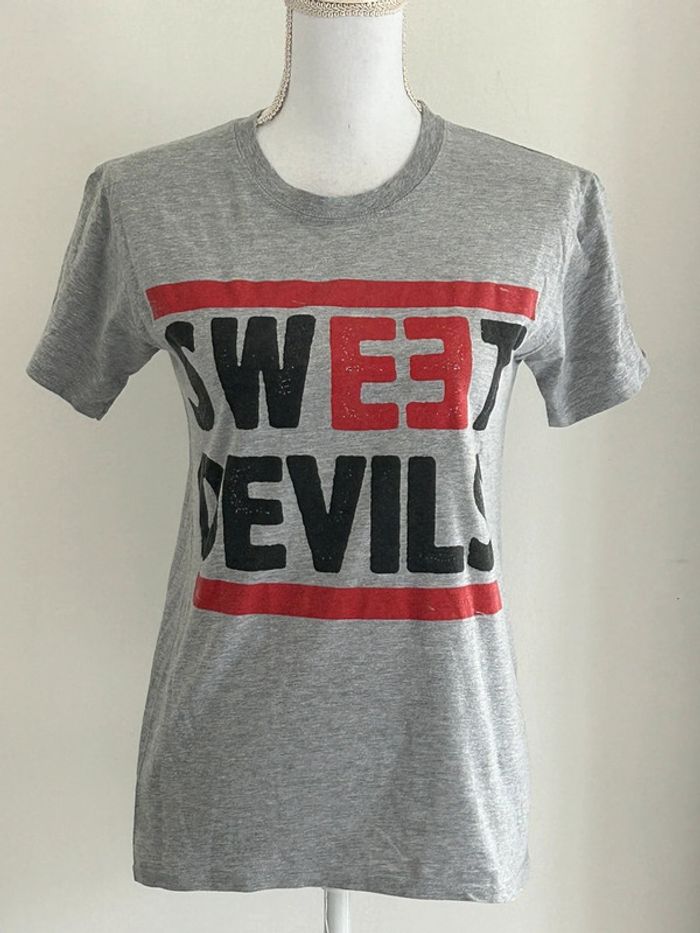 T-shirt Gris Gildan "Sweet Devils", Taille 36
