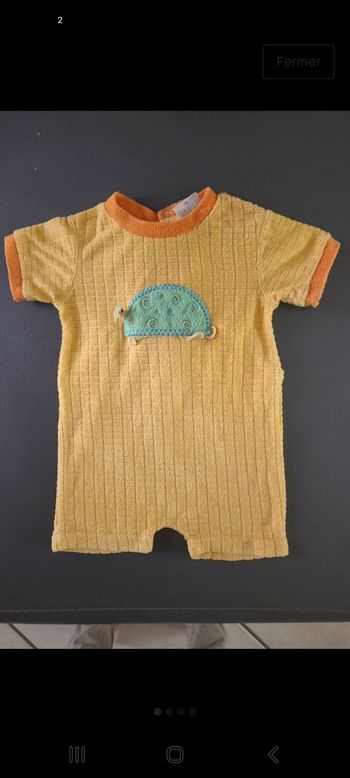 Barboteuse eponge 3 mois