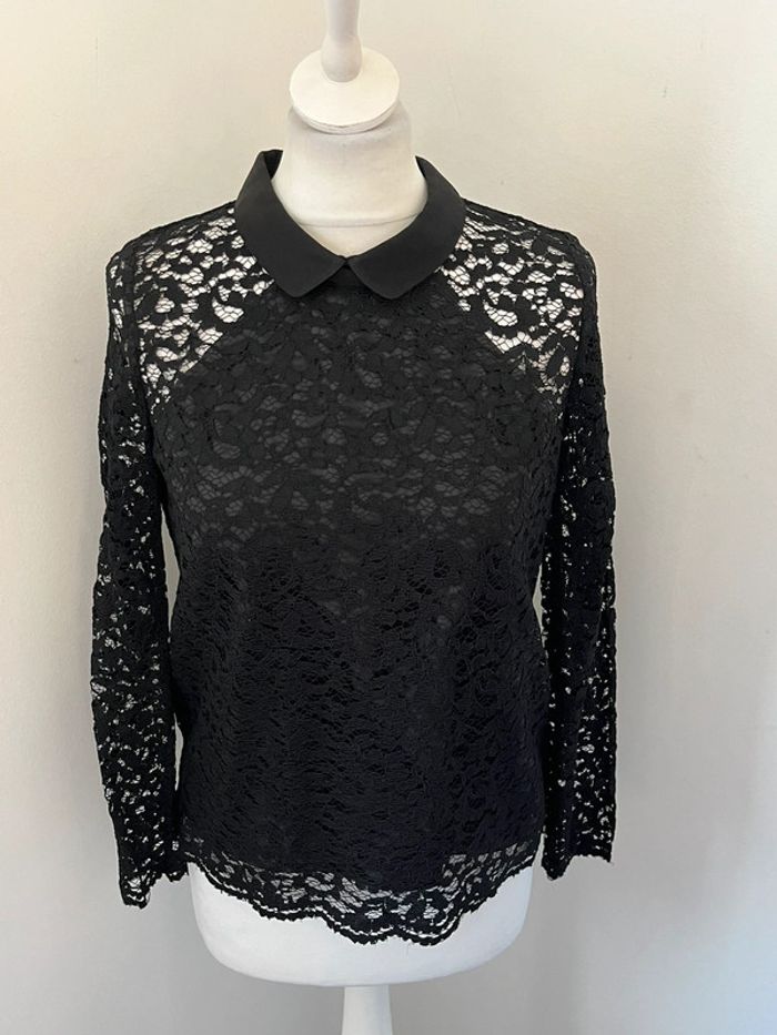 Blouse dentelle col Claudine The Kooples S