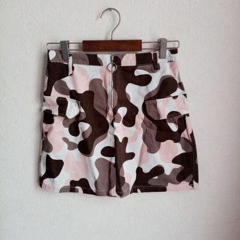 Mini-jupe motif camouflage fille 🌸