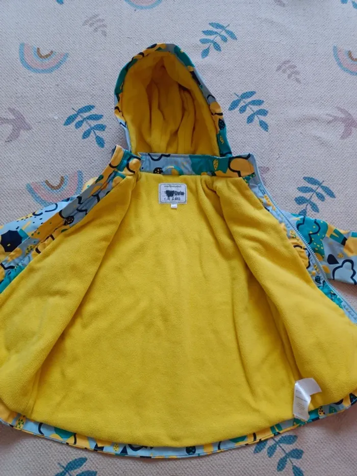 Imperméable polaire bleu jaune vert Vertbaudet 5 ans - photo numéro 9