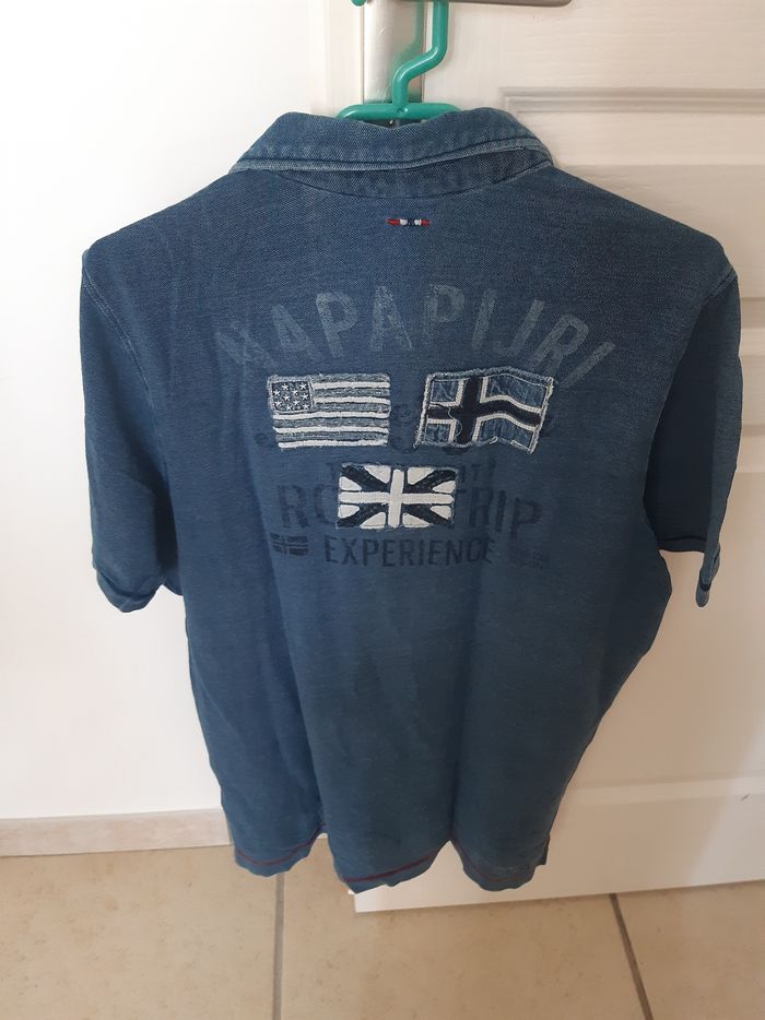 Polo manches courtes bleu marine / taille L / Napapijri - photo numéro 4