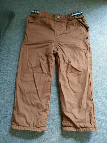 Pantalon façon treillis marron