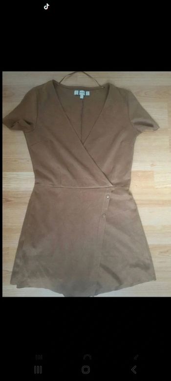 Combishort matière  aspect daim