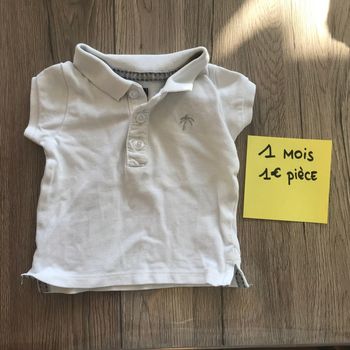 Polo blanc 1 mois