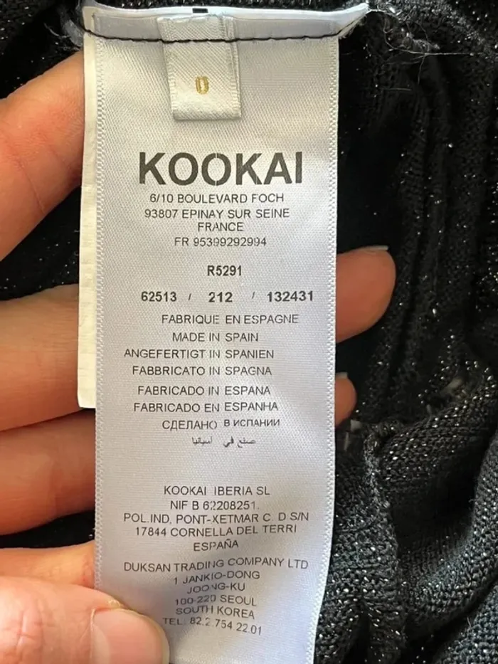 Robe moulante noire et argentée Kookai - photo numéro 6